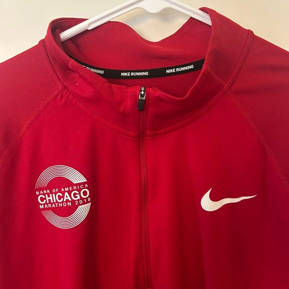 Nike 2018 Chicago Marathon Half Zip - XL - Red - Picture 2 of 5